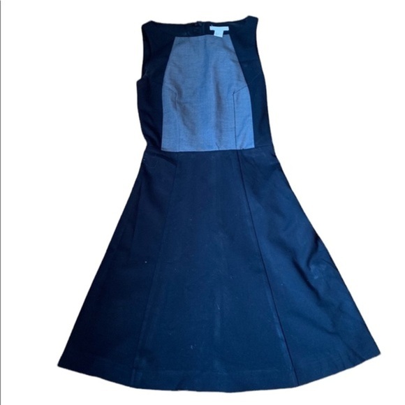 𝅺h&m| Sleeveless black and gray Midi Dress- Size 2 - Picture 1 of 4